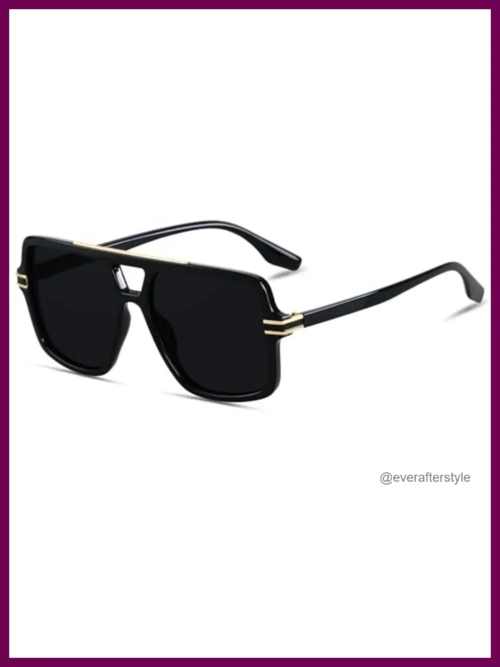 Oversized Retro Square Aviator Sunglasses Women Polarized Trendy Large